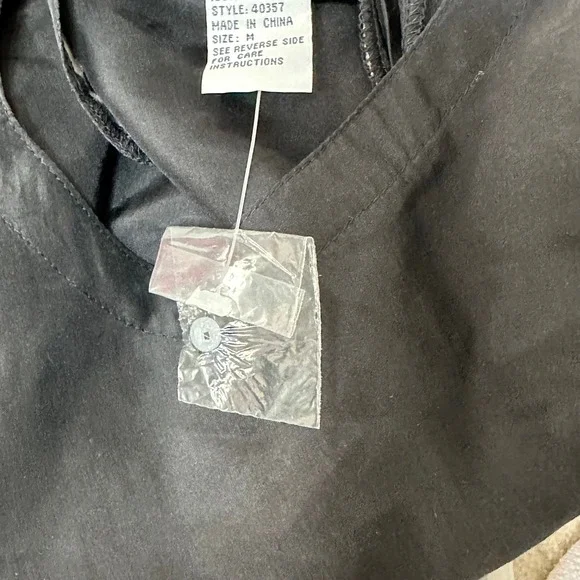 Vintage 90s 100% Silk Short Sleeve Black Blouse Size Med Minimalist Quiet Luxury - Picture 5 of 6